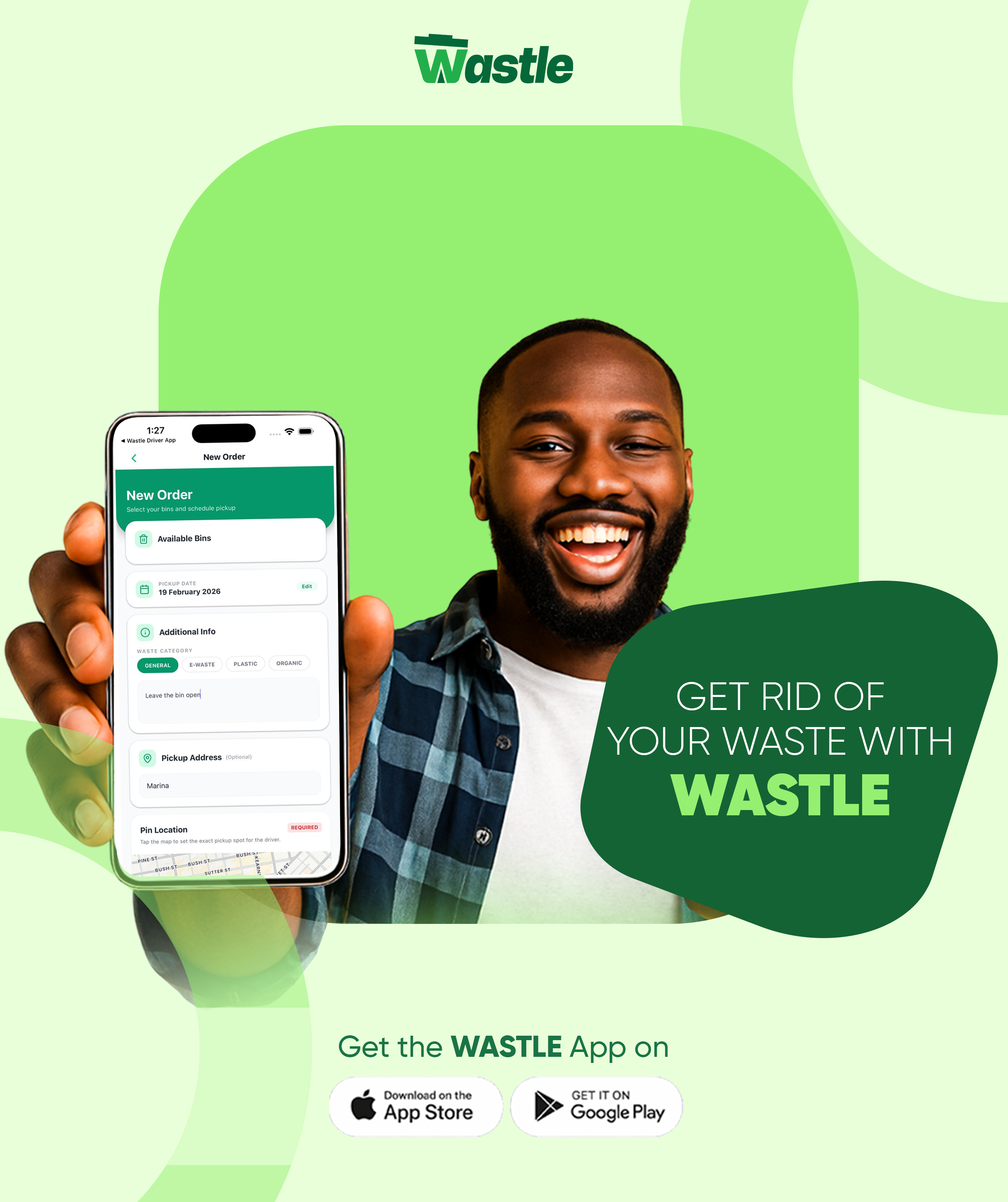 WASTLE waste management pickup service in Ghana